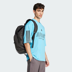 Adidas House Of Tiro Graphic Logo T-Shirt Bright Cyan Blue Black-Medium