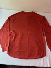 NWT Chaps Henley Thermal Shirt Mens XXL Orange Waffle Knit Casual Preppy Travel