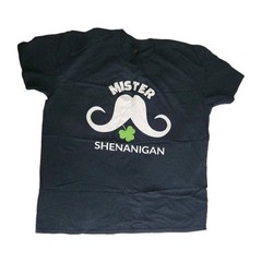 Anvil T Shirt Mens 2XL Black MISTER SHENANIGAN Cloverleaf St Patrick’s Day