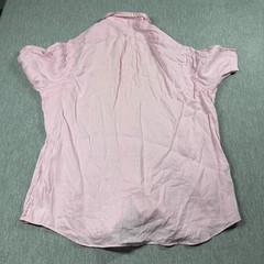 Ralph Lauren Shirt Mens XL Pink Ocean Wash Linen Short Sleeve Button Down Casual