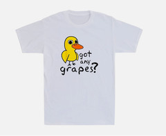 Got Any Grapes? Funny Duck Cartoon Meme Quote Vintage Men’s Short Sleeve T-Shirt