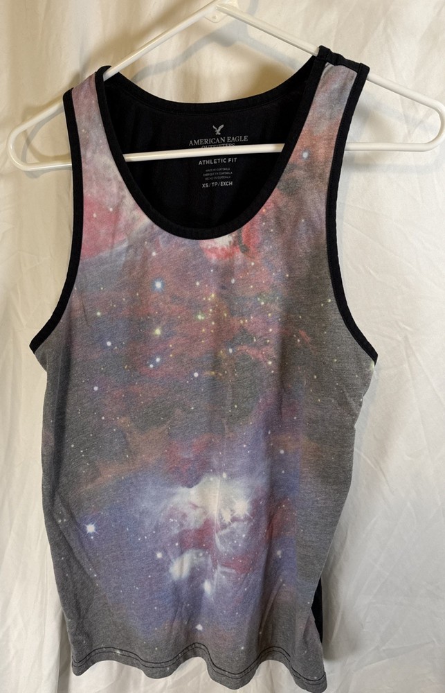American Eagle Galaxy Print Athletic Fit Tank Top Size XS