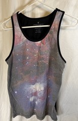 American Eagle Galaxy Print Athletic Fit Tank Top Size XS