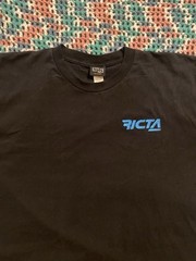 Vintage NHS RICTA Wheels Skateboard Black T Shirt Sz 2XL (25.5in W X 30in L) Y2K