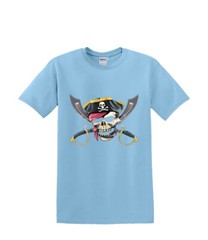 T-Shirt S to 2xl 3xl – PIRATE SKULL SWORDS fun humor adult