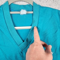 Vintage Fiesta Key Shirt Mens Medium Blue Sleeveless Diamond Florida Beach 70s
