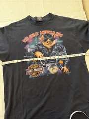 Vintage 1991 Harley Davidson 3D Emblem Great American Hog Tee Sz XL Las Vegas