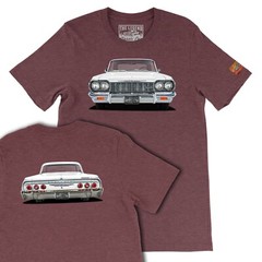 1964 Chevy Impala SS, Classic Car Men’s T-shirts Made in USA