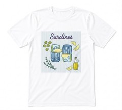 Sardines Tin Coastal Food White T-shirt