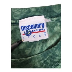 Vintage 90s Discovery Channel Tie Dye Rainforest Tshirt Green Frog Nature Large