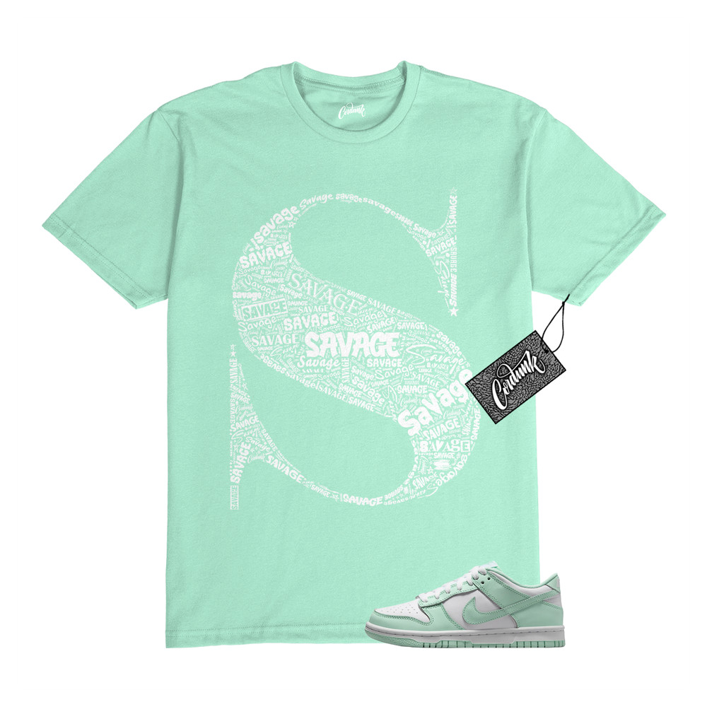 Dunk Low Mint Foam White Air Force 1 T Shirt to Match SSAV