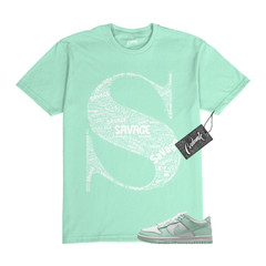 Dunk Low Mint Foam White Air Force 1 T Shirt to Match SSAV