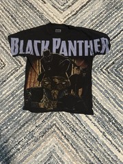 Marvel Black Panther Graphic Print Men’s T-Shirt Size L Black