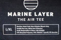 Marine Layer 14965 Men’s Sz L/XL Sky Captain Blue Air Crew Tee Shirt