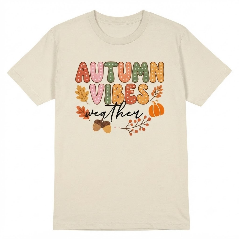 Autumn Vibes Cozy Season Pumpkin Harvest Graphic Style T-shirt For Men Women