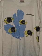 VTG RARE VENICE BEACH FLORIDA AQUATIC FISH T SHIRT SIZE L 1989