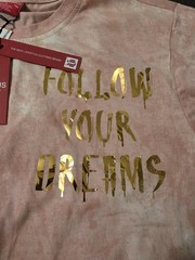 Victorious Los Angeles Follow Your Dreams Dirty Pink & Gold Men’s Large Tee NWT