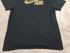 Jordan Nike Shirt Mens Large Black MJ Nike Air Big Swoosh Logo Spell Out