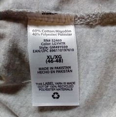 George Shirt Mens XL Gray Long Sleeve Cotton/polyester NWT knit cuffs