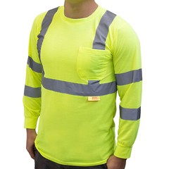 Hi Vis T Shirt Class 3 Reflective Safety Long Sleeve HIGH VISIBILITY-L9091/92