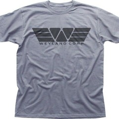 WEYLAND Corporation Corp Yutani ALIENS PROMETHEUS heather grey t-shirt