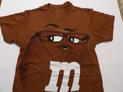 Adult Unisex Brown Xtra Small M&M’s Face T-Shirt