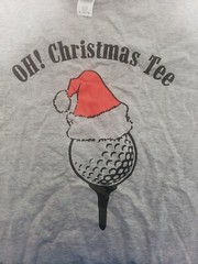 OH! CHRISTMAS TEE Funny Golf Lover sports T-Shirt Size XL Gray