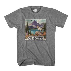 Glacier National Park Shirt Montana Stamp T Shirt Camping Hiking Wildlife Nature