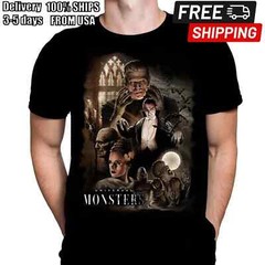 UNIVERSAL MONSTERS – MOVIE POSTER ART – T-SHIRT / 1930’S HORROR CLASSICS