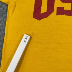 Vintage 80s USC Trojans Shirt Medium 19×27 Yellow Arc Spellout