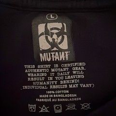 Mutant Bodybuilding Graphic Print T-Shirt Black Men’s Large Short Sleeve