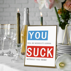 Sarcasm Leaving Definition Card for Work Bestie Friend, Rude Farewell Gifts for