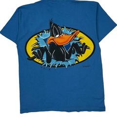 Single Stitch Looney Tunes Changes Cartoon T-Shirt – Large Blue Cotton