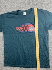 North Face Shirt Mens 2XL Green Graphic Logo Angkor Wat Temple Cotton Tee