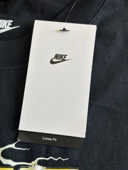 Nike Max 90 Graphic Shirt World Order Black Bold Lightning Logo Mens L NEW