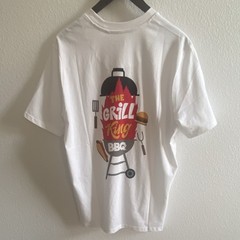 NWT $81 Common People Men’s T-Shirt Size L White BBQ King Graphic 100% Cotton