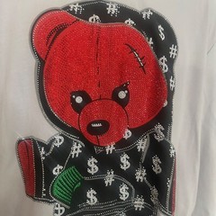 Jeweled Teddy Long Sleeve T Shirt XL Gently worn 95% cotton / 5% spandex