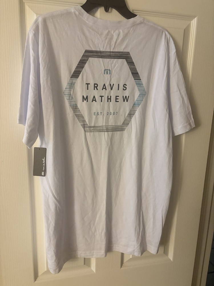 Travis Mathew Cadet T-Shirt Golf white NWT Men’s XL NEW