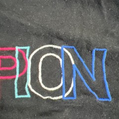 Champion T Shirt Mens L Black Embroidered Logo Cotton Ribbed Crew Neck Pullover