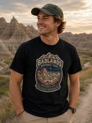 Badlands National Park South Dakota Graphic T-Shirt Unisex Travel Tee