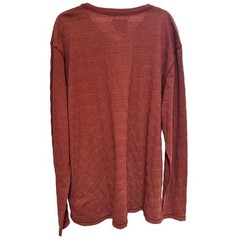 PX Clothing Mens XXL Burgundy Red Long Sleeve Henley Shirt Eco-Friendly 8PC1276M