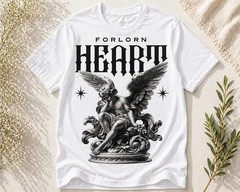 Forlorn Heart Angel Graphic Shirt – Gothic Faith Aesthetic Cherub Tee