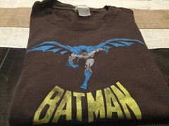 DC Comics Originals Batman Shirt XL Dark Brown Official VTG