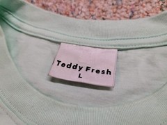 Teddy Fresh Shirt Mens Large Blue Streetwear Embroidered Bear Logo Tee Casual