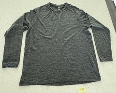 Athletic Works DriWorks Basic T-Shirt Mens XL Gray Long Sleeve Crew Neck Tee
