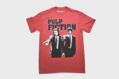 Pulp Fiction Vincent And Jules Mens Red Heather Shirt NWT Large