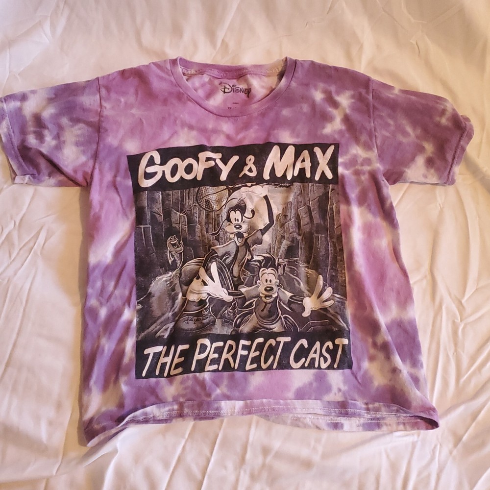 Disney Tie dye Goofy and Max The Perfect Cast XS Extra Small 100% Cottton