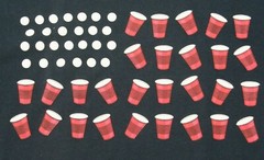 Walnut & 39th Beer Pong Graphic Tee T-Shirt Top Short Sleeve Small Blue 1354