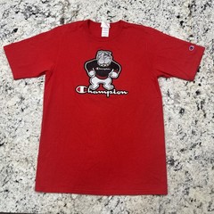 VTG Champion Georgia Bulldog Logo Mascot Crewneck Hip Hop Chain Shirt 90s Style