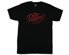 Dr Pepper T-Shirt Men’s Cherry Soda Logo Design Graphic Print Tee